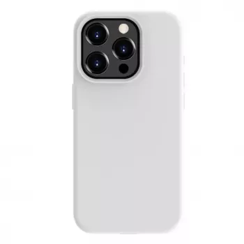 Evelatus Custodia in silicone Premium Soft Touch per Apple iPhone 15 Pro Max bianca