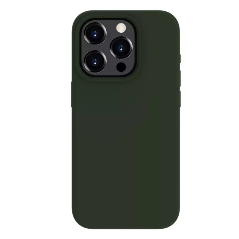 Evelatus Custodia in silicone Premium Soft Touch per Apple iPhone 15 Pro Max oliva scuro