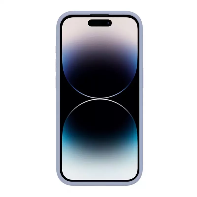 Evelatus Custodia in silicone Premium Soft Touch per Apple iPhone 15 Pro Max grigio lavanda