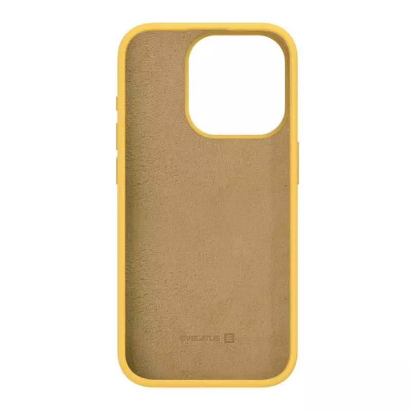 Evelatus Custodia in silicone Premium Soft Touch per Apple iPhone 15 Pro Max oro