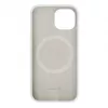 Evelatus Custodia in silicone Premium MagSafe Soft Touch per Apple iPhone 15 bianca