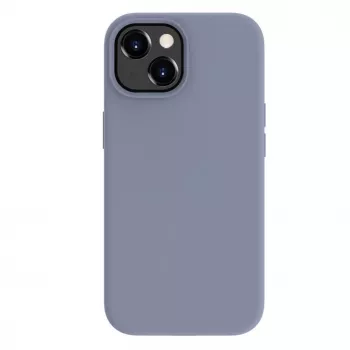 Evelatus Custodia in silicone Premium MagSafe Soft Touch per Apple iPhone 15 grigio lavanda