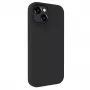 Evelatus Custodia in silicone Premium MagSafe Soft Touch per Apple iPhone 15 Plus nera