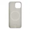 Evelatus Custodia in silicone Premium MagSafe Soft Touch per Apple iPhone 15 Plus bianca