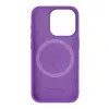 Evelatus Custodia in silicone Premium MagSafe Soft Touch per Apple iPhone 15 Pro viola intenso
