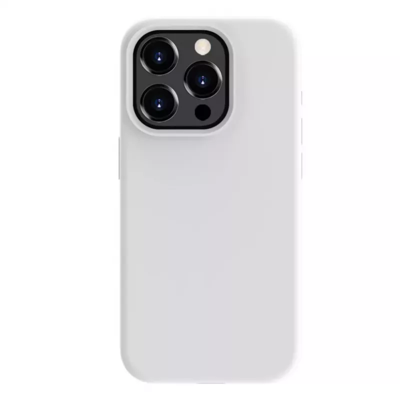 Evelatus Custodia in silicone Premium MagSafe Soft Touch per Apple iPhone 15 Pro bianca