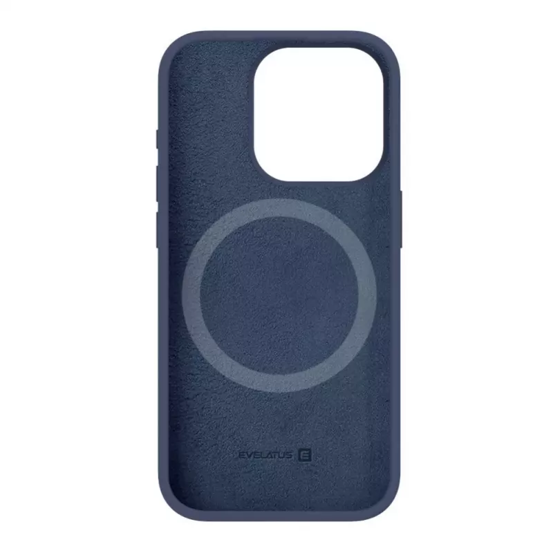 Evelatus Custodia in silicone Premium MagSafe Soft Touch per Apple iPhone 15 Pro Midnight Blue