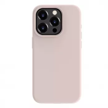 Evelatus Custodia in silicone Premium MagSafe Soft Touch per Apple iPhone 15 Pro rosa sabbia