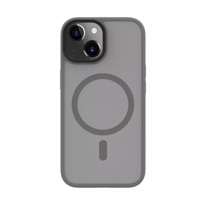 Evelatus Custodia ibrida con MagSafe PC+TPU per Apple iPhone 15 argento