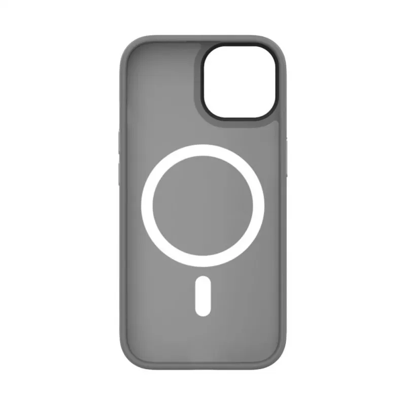 Evelatus Custodia ibrida con MagSafe PC+TPU per Apple iPhone 15 argento