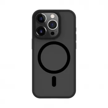 Evelatus Custodia ibrida con MagSafe PC+TPU per Apple iPhone 15 Pro nera