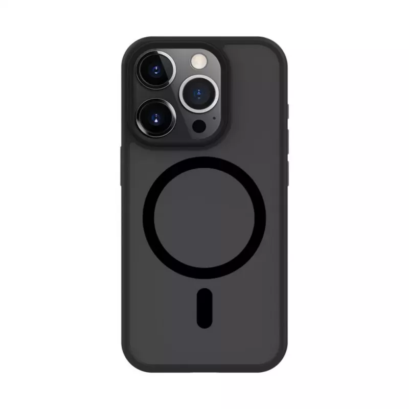 Evelatus Custodia ibrida con MagSafe PC+TPU per Apple iPhone 15 Pro nera