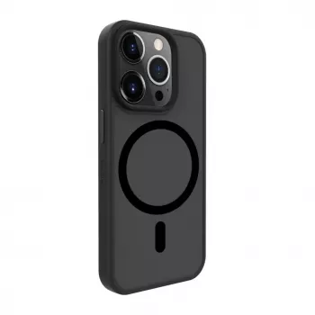 Evelatus Custodia ibrida con MagSafe PC+TPU per Apple iPhone 15 Pro nera