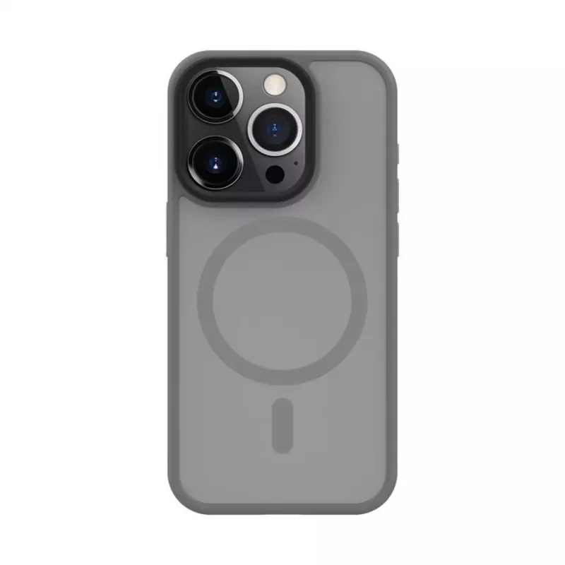 Evelatus Custodia ibrida con MagSafe PC+TPU per Apple iPhone 15 Pro argento