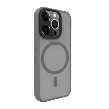 Evelatus Custodia ibrida con MagSafe PC+TPU per Apple iPhone 15 Pro argento