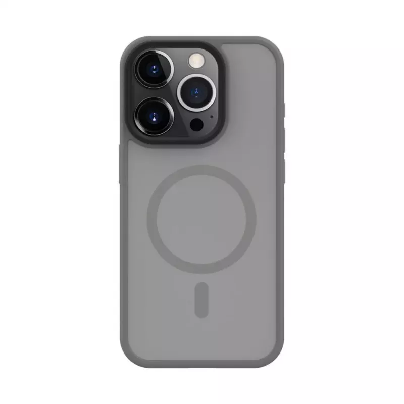 Evelatus Custodia ibrida con MagSafe PC+TPU per Apple iPhone 15 Pro Max argento