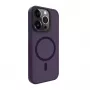 Evelatus Custodia ibrida con MagSafe PC+TPU per Apple iPhone 15 Pro Max viola profondo