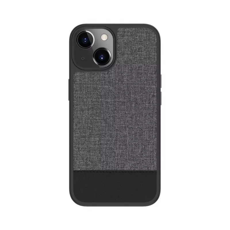 Evelatus Apple iPhone 15 Plus cover posteriore in pelle sintetica MagSafe grigia