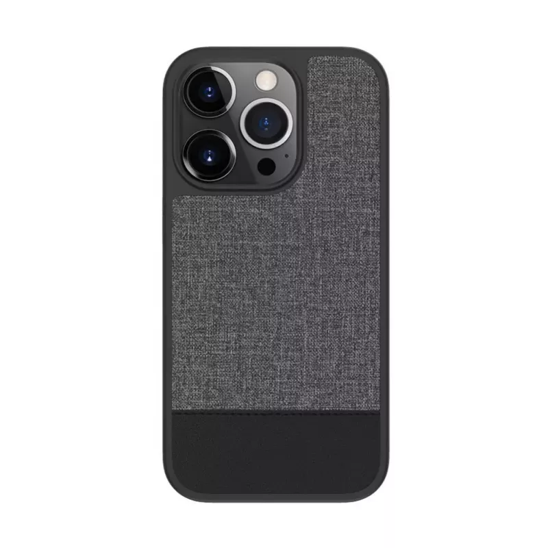 Evelatus Apple iPhone 15 Pro Max cover posteriore in pelle sintetica MagSafe grigia