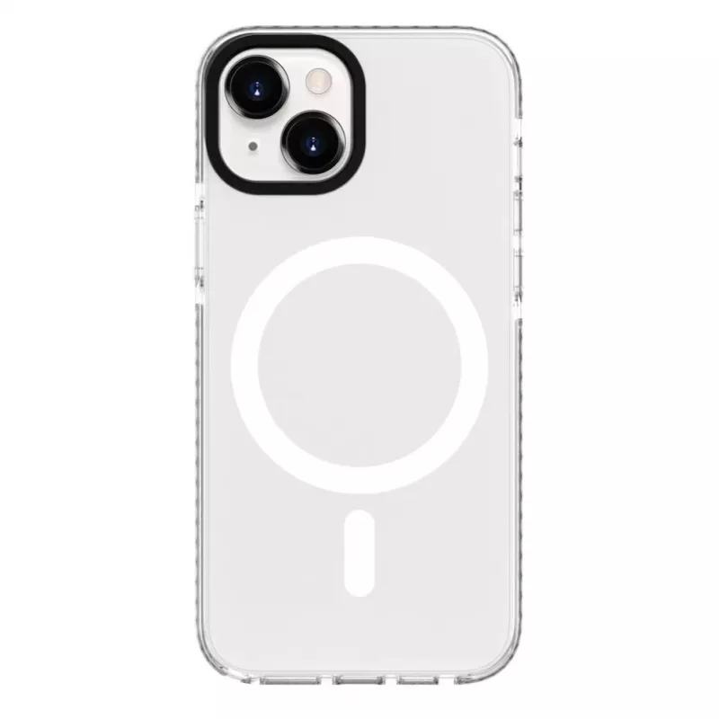 Evelatus Custodia trasparente PC+TPU con MagSafe per Apple iPhone 15 Plus trasparente