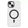 Evelatus Custodia trasparente PC+TPU con MagSafe per Apple iPhone 15 Plus nera trasparente