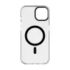 Evelatus Custodia trasparente PC+TPU con MagSafe per Apple iPhone 15 Plus nera trasparente