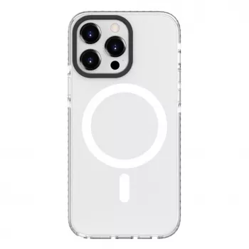 Evelatus Custodia trasparente PC+TPU con MagSafe per Apple iPhone 15 Pro trasparente