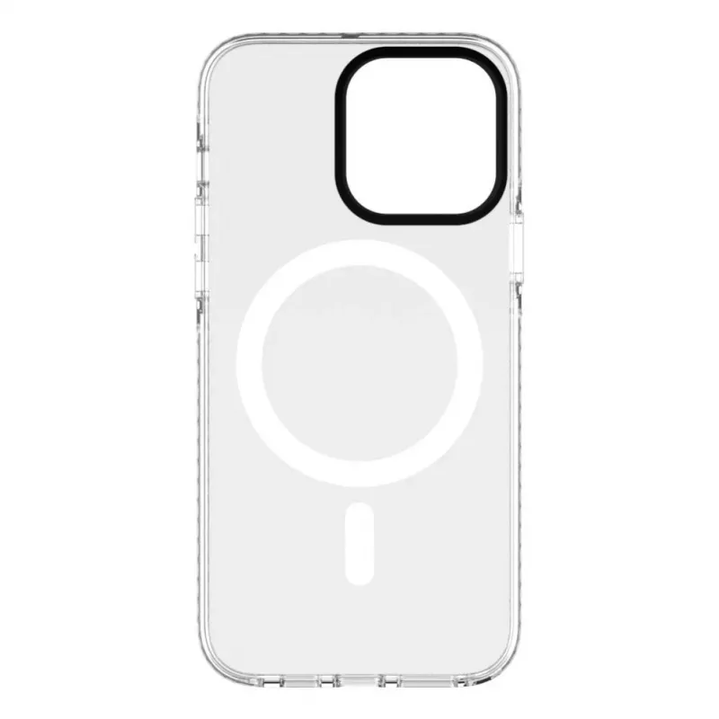 Evelatus Custodia trasparente PC+TPU con MagSafe per Apple iPhone 15 Pro trasparente