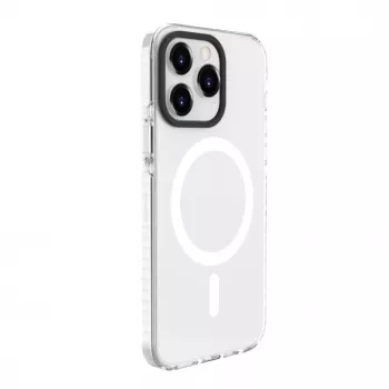 Evelatus Custodia trasparente PC+TPU con MagSafe per Apple iPhone 15 Pro trasparente