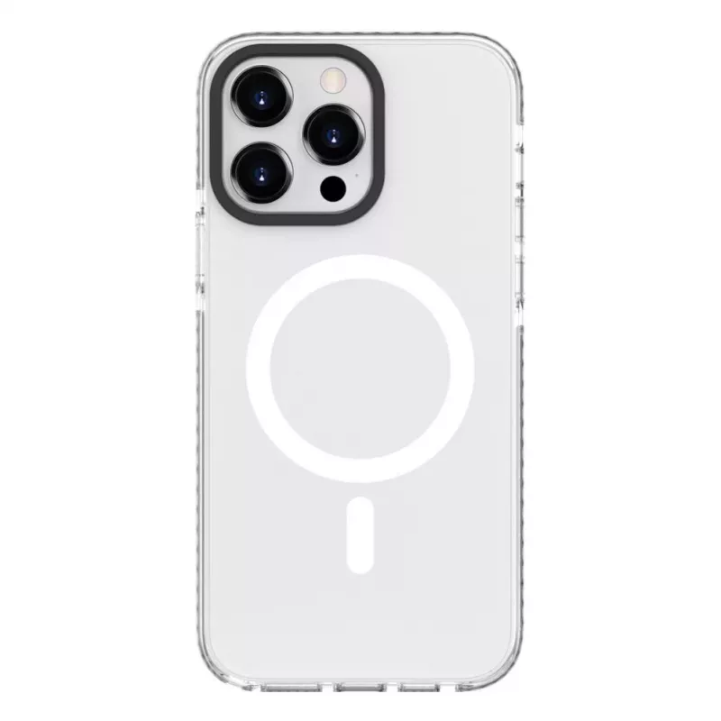 Evelatus Custodia trasparente PC+TPU con MagSafe per Apple iPhone 15 Pro Max trasparente