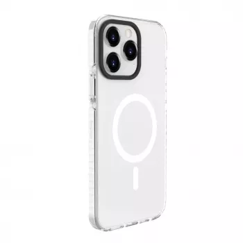 Evelatus Custodia trasparente PC+TPU con MagSafe per Apple iPhone 15 Pro Max trasparente