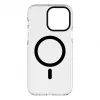 Evelatus Custodia trasparente PC+TPU con MagSafe per Apple iPhone 15 Pro Max nera trasparente
