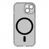 Evelatus Custodia trasparente con MagSafe e protezione fotocamera per Apple iPhone 15 nera trasparente