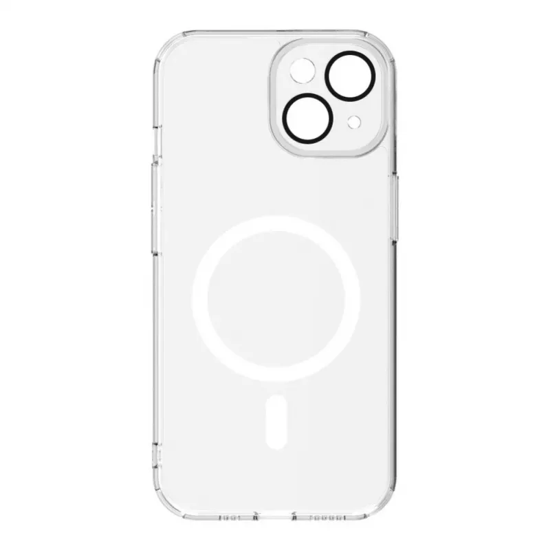 Evelatus Custodia trasparente con MagSafe e protezione fotocamera per Apple iPhone 15 Plus trasparente
