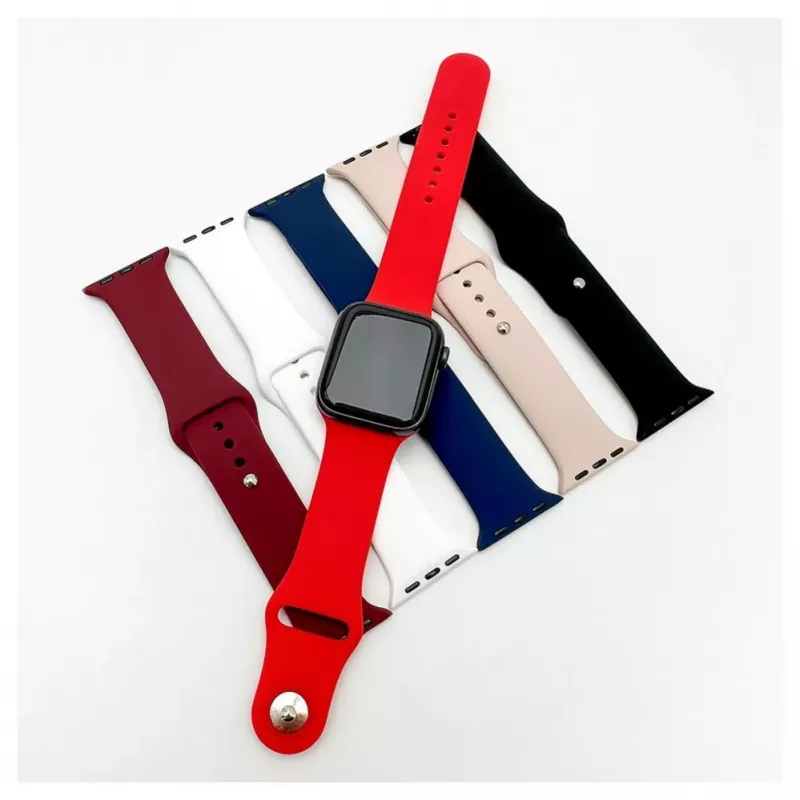 Evelatus Cinturino in silicone Loop per Watch 38/40/41mm (132mm M/L) rosso