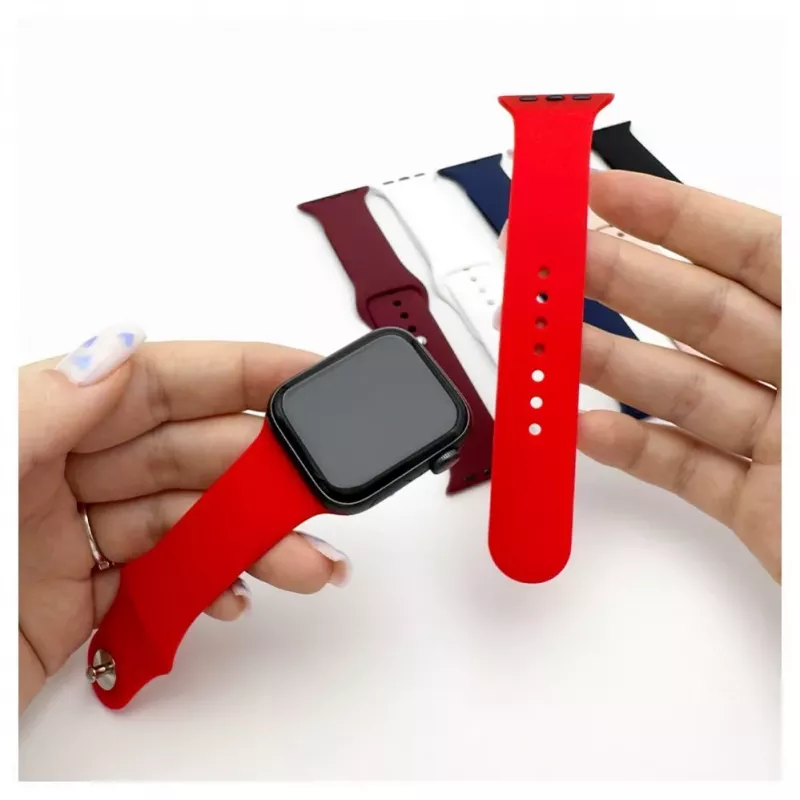 Evelatus Cinturino Solo Loop in silicone per Apple Watch 38/40/41mm (132mm M/L) rosa sabbia