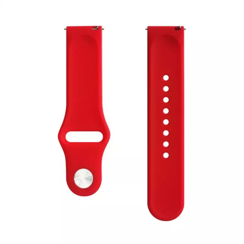 Evelatus cinturino per orologio in silicone Loop 22mm (130mm M/L) rosso