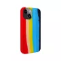 Evelatus custodia in silicone per Apple iPhone 15 multicolore arcobaleno