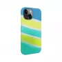 Evelatus custodia in silicone per Apple iPhone 15 Plus multicolore giallo verde