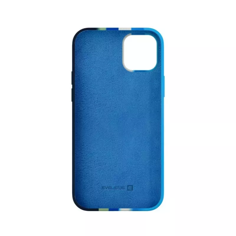Evelatus custodia in silicone per Apple iPhone 15 Plus multicolore blu