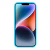Evelatus custodia in silicone Premium Soft Touch per Apple iPhone 15 Plus blu ciano