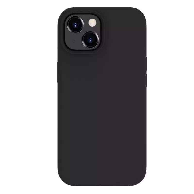 Evelatus custodia in silicone Premium Soft Touch per Apple iPhone 15 Plus nero