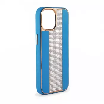 iLike custodia in pelle con diamanti per Apple iPhone 11 blu