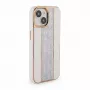 iLike custodia in pelle con diamanti per Apple iPhone 15 bianco