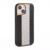 iLike custodia in pelle con diamanti per Apple iPhone 15 nero