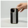 iLike custodia in pelle con diamanti per Apple iPhone 15 nero
