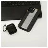 iLike custodia in pelle con diamanti per Apple iPhone 15 nero