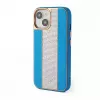 iLike custodia in pelle con diamanti per Apple iPhone 15 blu