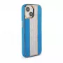 iLike custodia in pelle con diamanti per Apple iPhone 15 blu