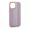 iLike custodia in pelle con diamanti per Apple iPhone 15 Pro Max rosa sabbia